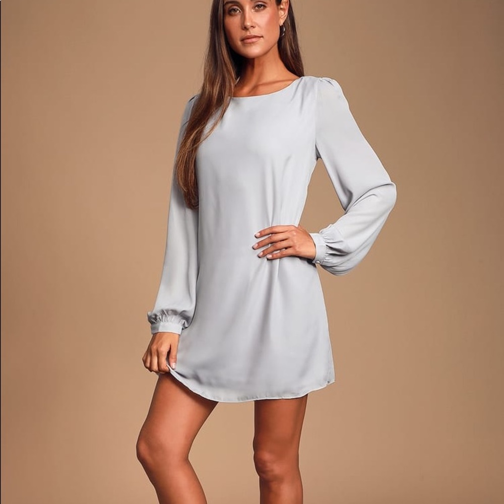Lulu’s Light Grey Shift Dress-NWT